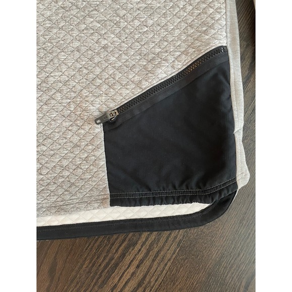 Mens Reebok gray black color block quilted zip sweater small - Picture 5 of 6